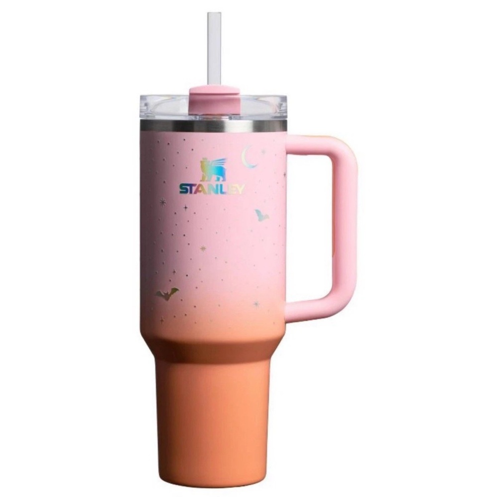 Stanley Halloween 40oz H2.0 Flow State Quencher Tumbler Spellcast Pink Orange